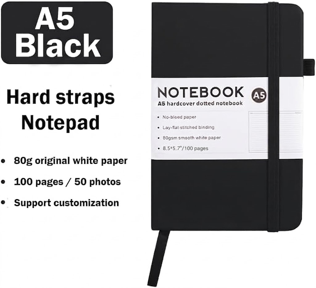 A5 Dotted Notebook & Journal (100 Pages) – Premium Eco-Friendly Paper, Durable Hardcover & Lay-Flat Binding for Planning & Creative Writing. - Image 3
