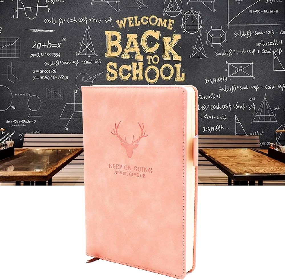 ruled notebook journal with hardcover and ribbon bookmark