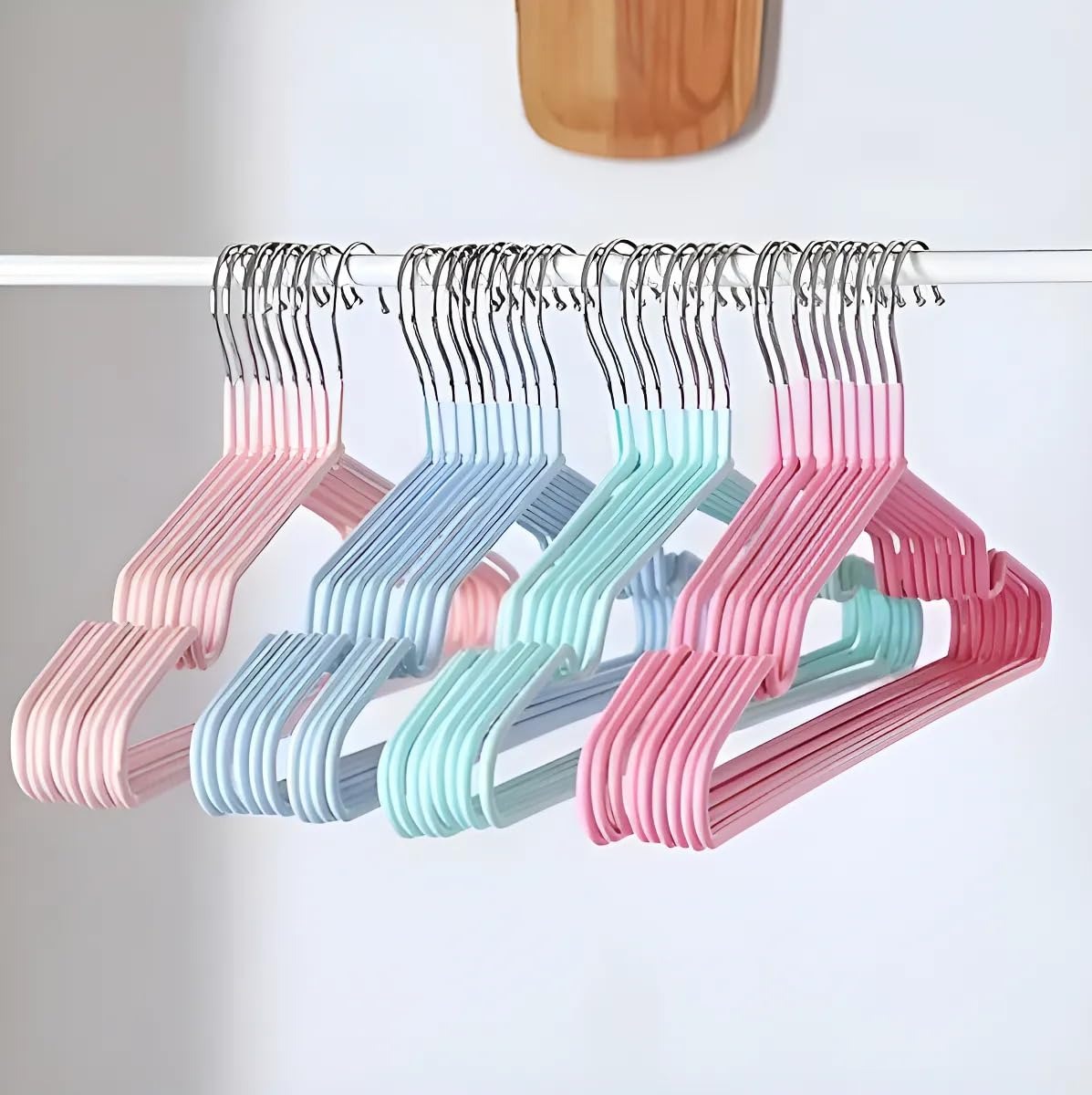 Baby metal hangers 30cm with non-slip rubber coating for children's clothing