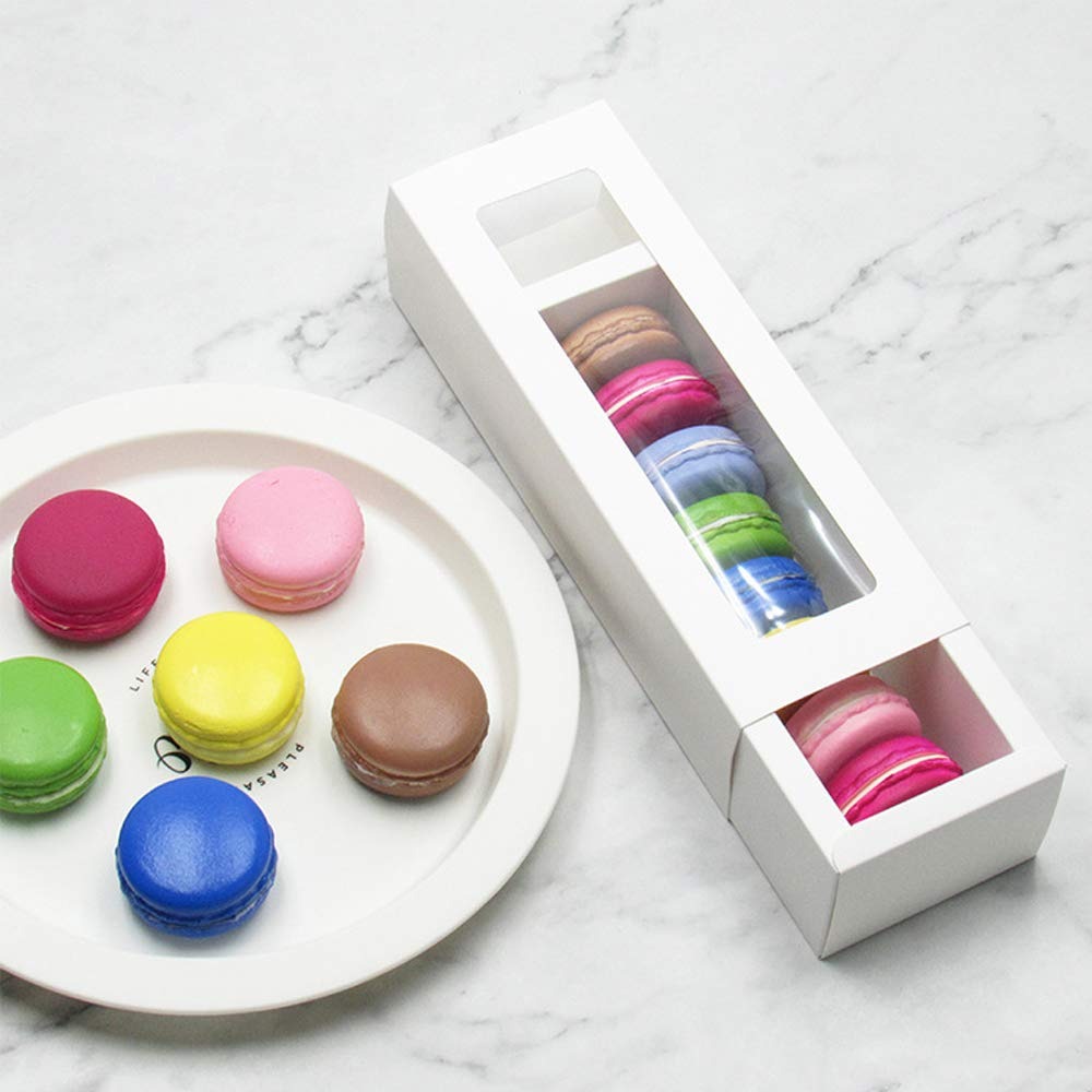 macaron boxes with clear display window
