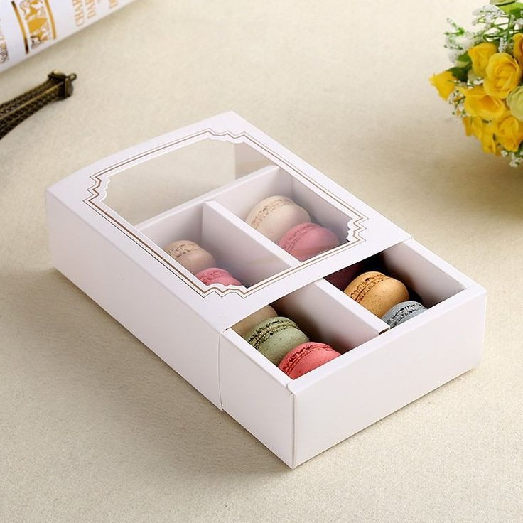macaron boxes with clear display window