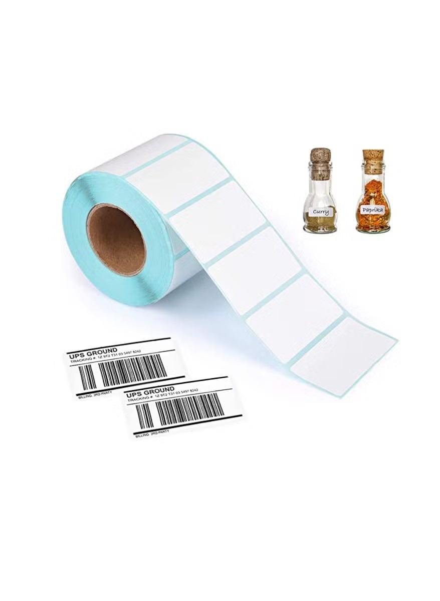 Blank white thermal shipping labels roll