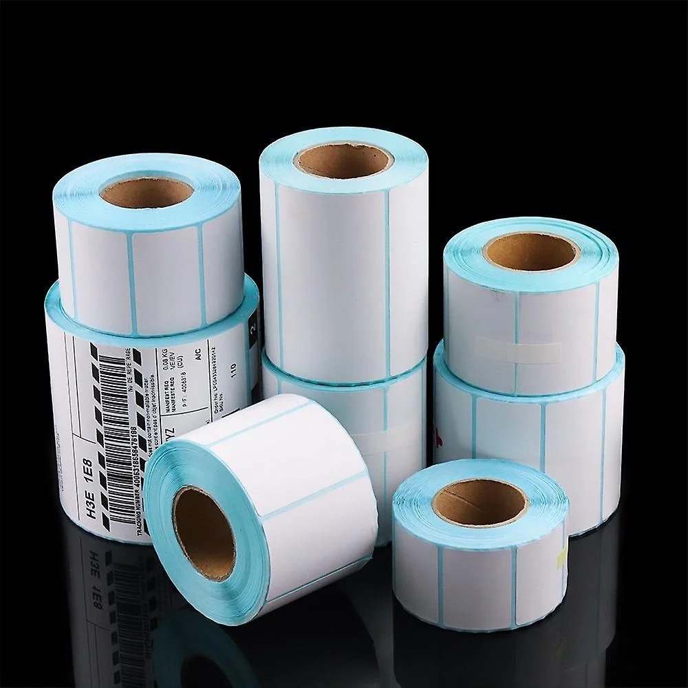 Blank white thermal shipping labels roll