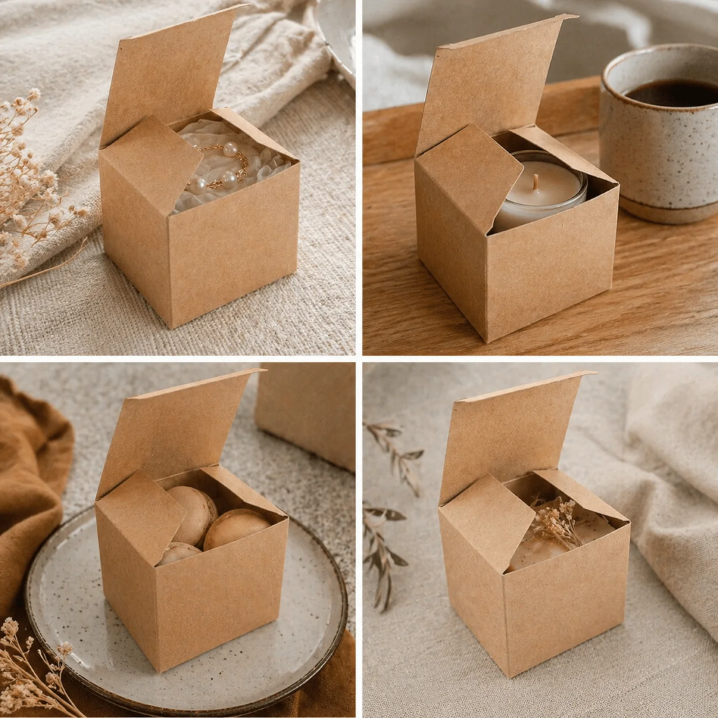 paper gift boxes with tuck top and thumb notch