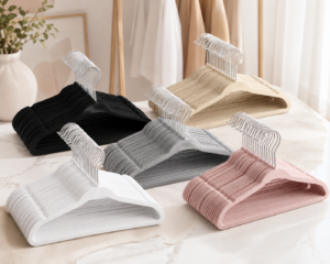 Baby Velvet Hangers 11Inch/28cm - Nursery Clothes Hangers Non Slip Toddler Hangers, 360 Chrome Swivel Hook