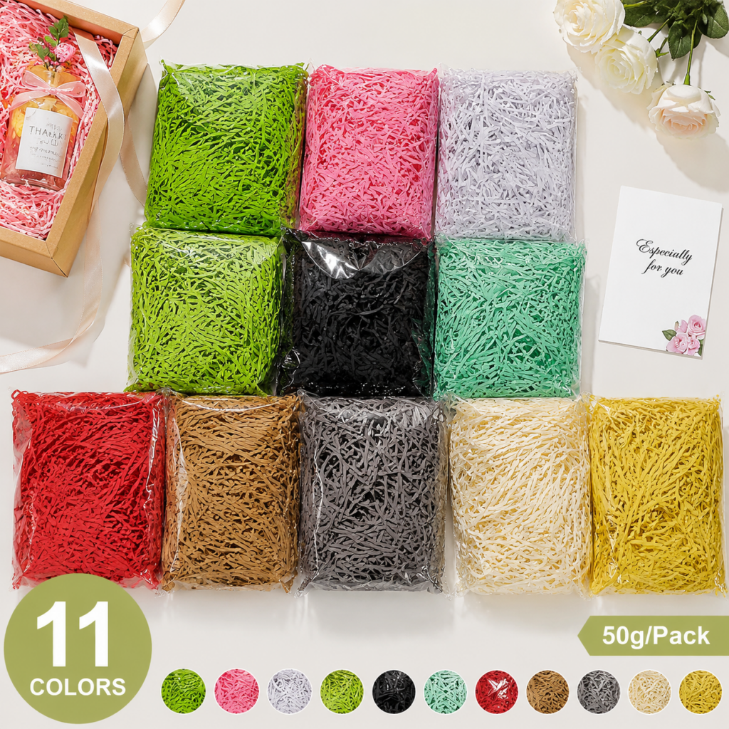 Crinkle Cut Paper shred filler in 16 colors