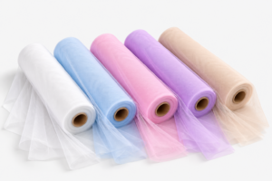 Red Dot Gift Premium Soft Tulle Fabric Roll (6 Color Options)—Decorative Nylon Mesh Ribbon for Table Runners, Party Decor, Wedding Backdrops and Floral Bouquets