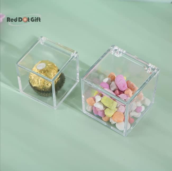 Red Dot Gift Crystal Acrylic Box (2 Size Options)—Transparent Clear Square Containers Featuring Secure Lids for Giveaways, Party Favors, Small Gifts, and Event Souvenirs - Image 5