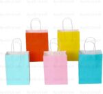 mixed color kraft paper gift bags 24 pack