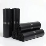50pcs Black Plastic Mailer Envelope Bag （4 Sizes Available） Matte Finishing Self-Seal Adhesive Courier Storage Bags Plastic Poly Envelope Mailer Postal Shipping Mailing Bags