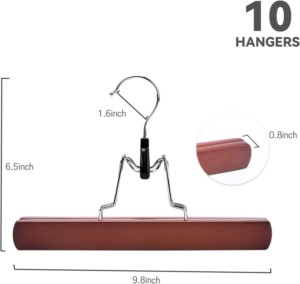 space-saving wooden trouser hanger