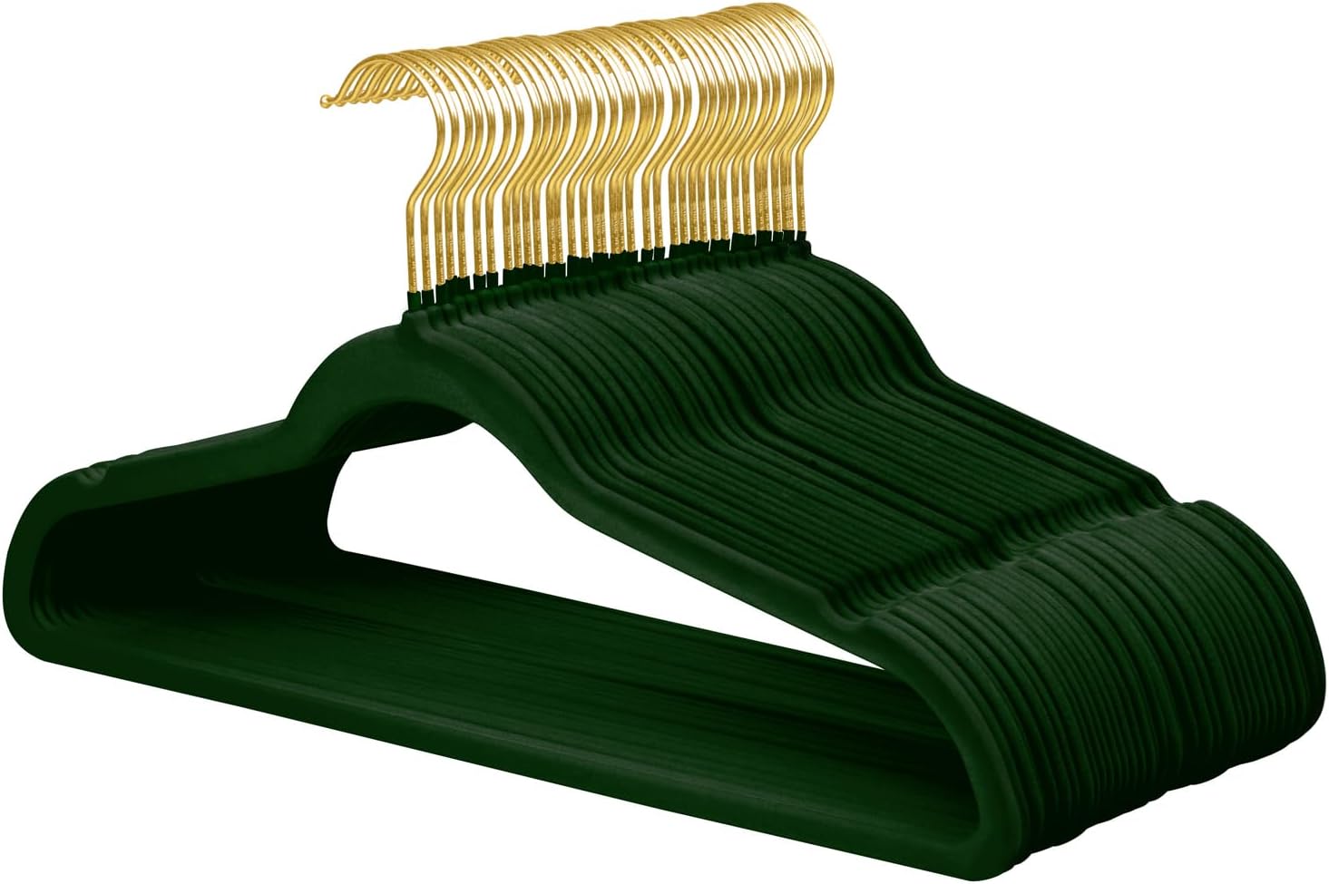 44 cm GoldHook Velvet Suit Hangers with 360 Swivel Gold Hook, Non-Slip Felt Hangers, Ultra-Slim Space-Saving Clothes Hangers, and Sturdy Coat Hangers. - Image 3