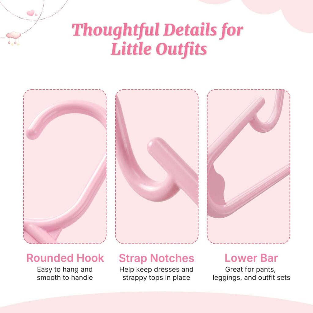 Kids Clothes Hangers 3 color options