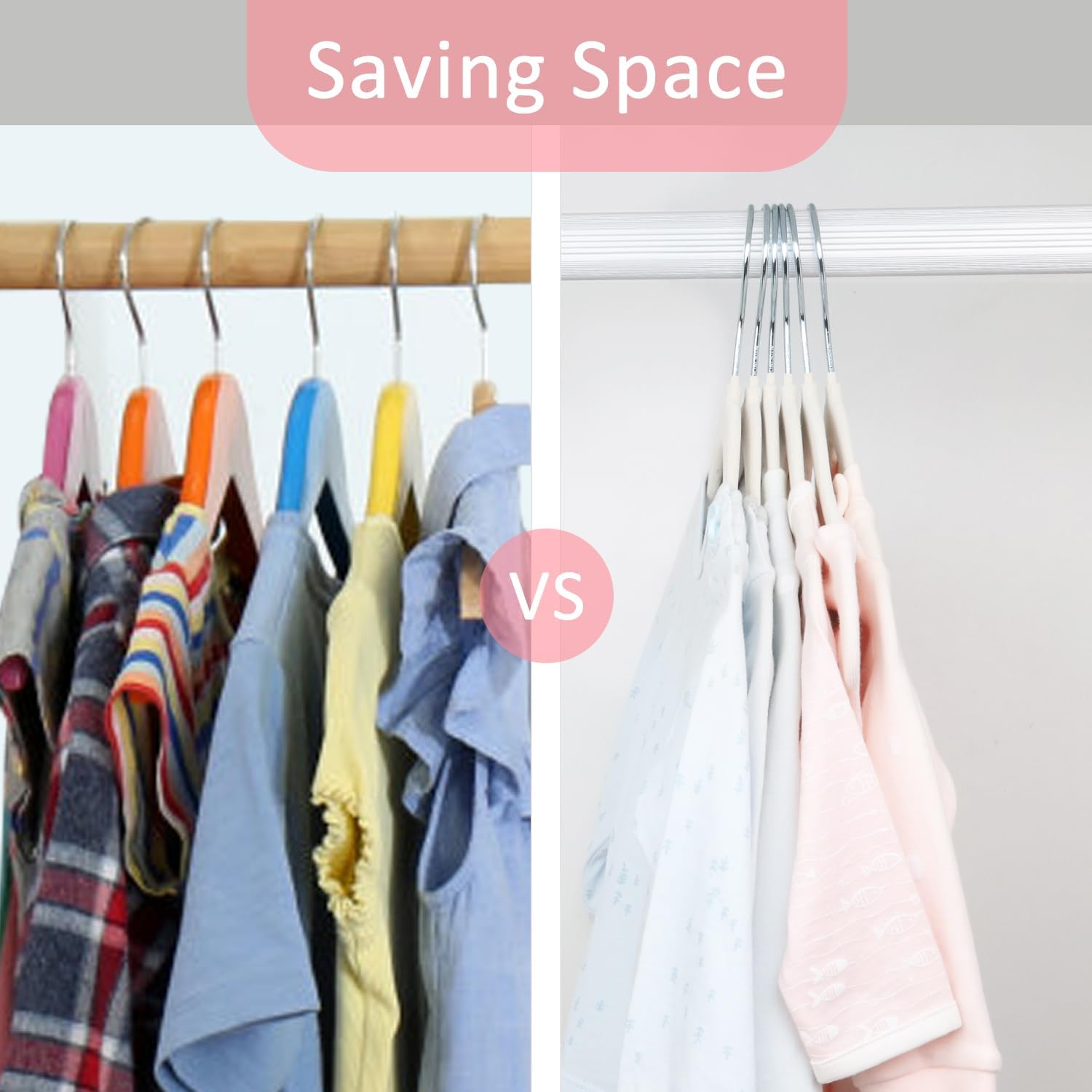 Baby Velvet Hangers 11.8'' with Movable Clips, Non-Slip Kids Clothes Hangers, Ultra-Thin Space-Saving Children's Felt Hangers for Shirts, Pants, Dresses, Skirts, and Jackets - Image 3