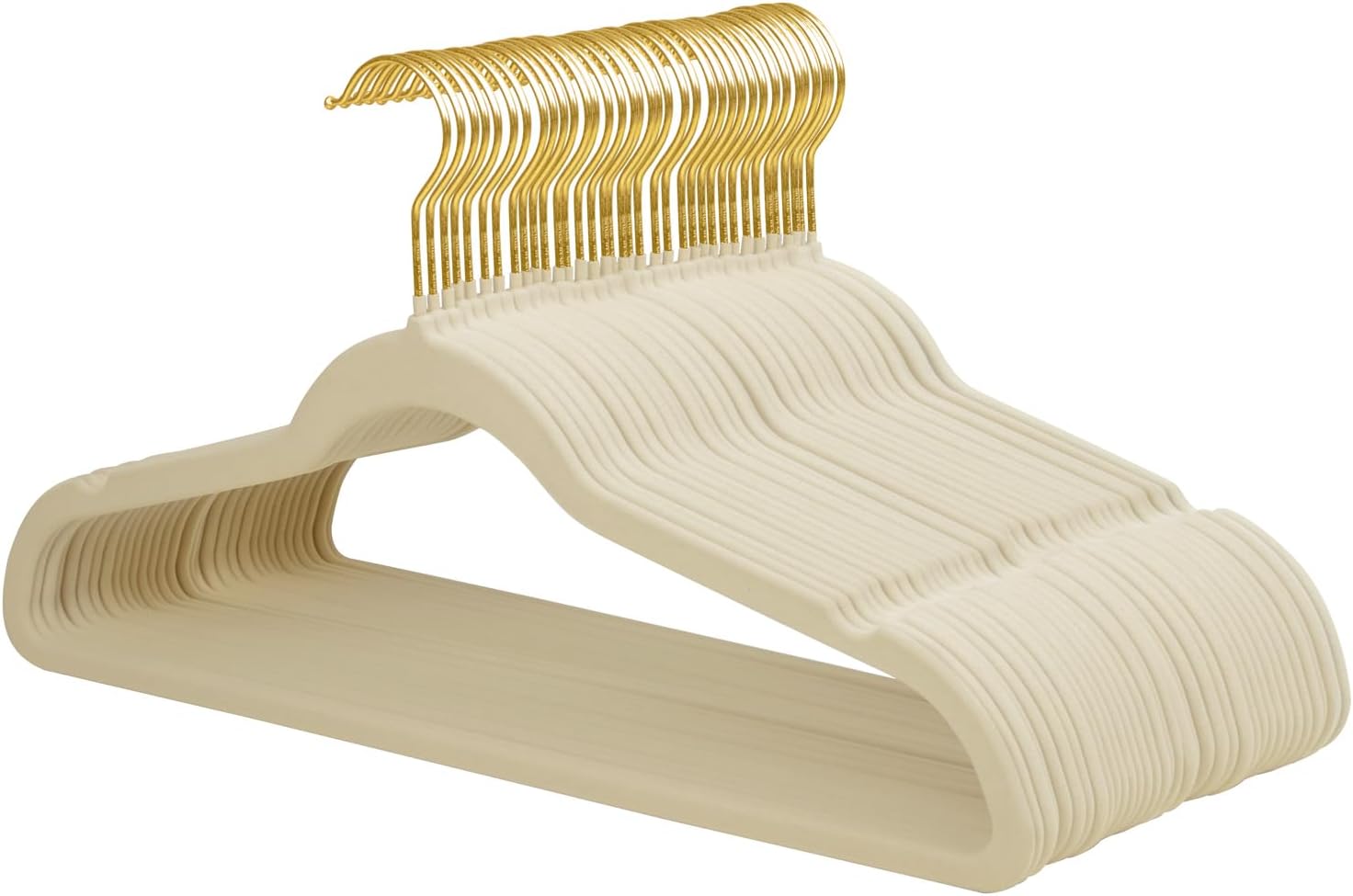 44 cm GoldHook Velvet Suit Hangers with 360 Swivel Gold Hook, Non-Slip Felt Hangers, Ultra-Slim Space-Saving Clothes Hangers, and Sturdy Coat Hangers. - Image 6