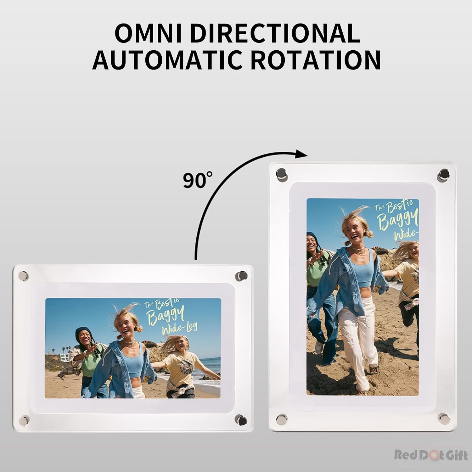 Red Dot Gift Digital Video Frame - 3 Sizes, Acrylic, 8GB Memory, Battery Operated - Perfect for Home Decor and Heartfelt Gifts - Image 5