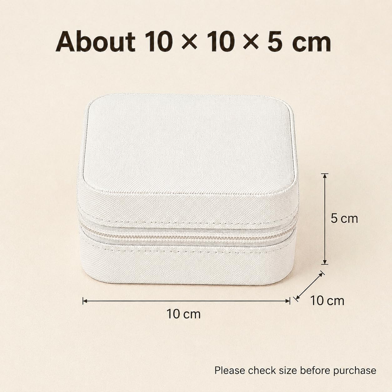 Red Dot Gift Travel Jewelry Box Organizer with Window, Mini Jewelry Case with Zipper, Portable Jewelry Display Storage for Rings, Earrings, Necklaces, Bracelets, and Gifts for Women and Girls - Image 3