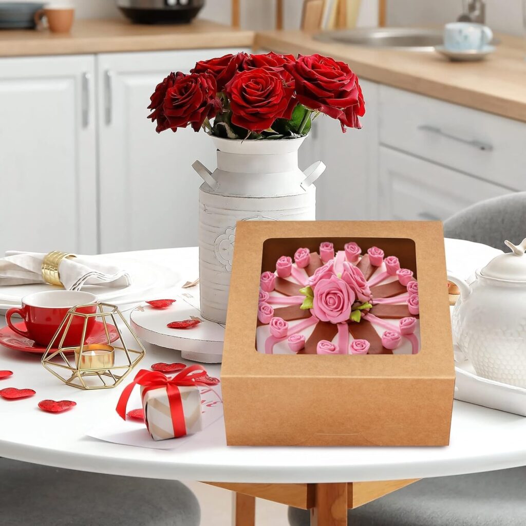 Kraft Bakery boxes with clear window 10x10x5 inches