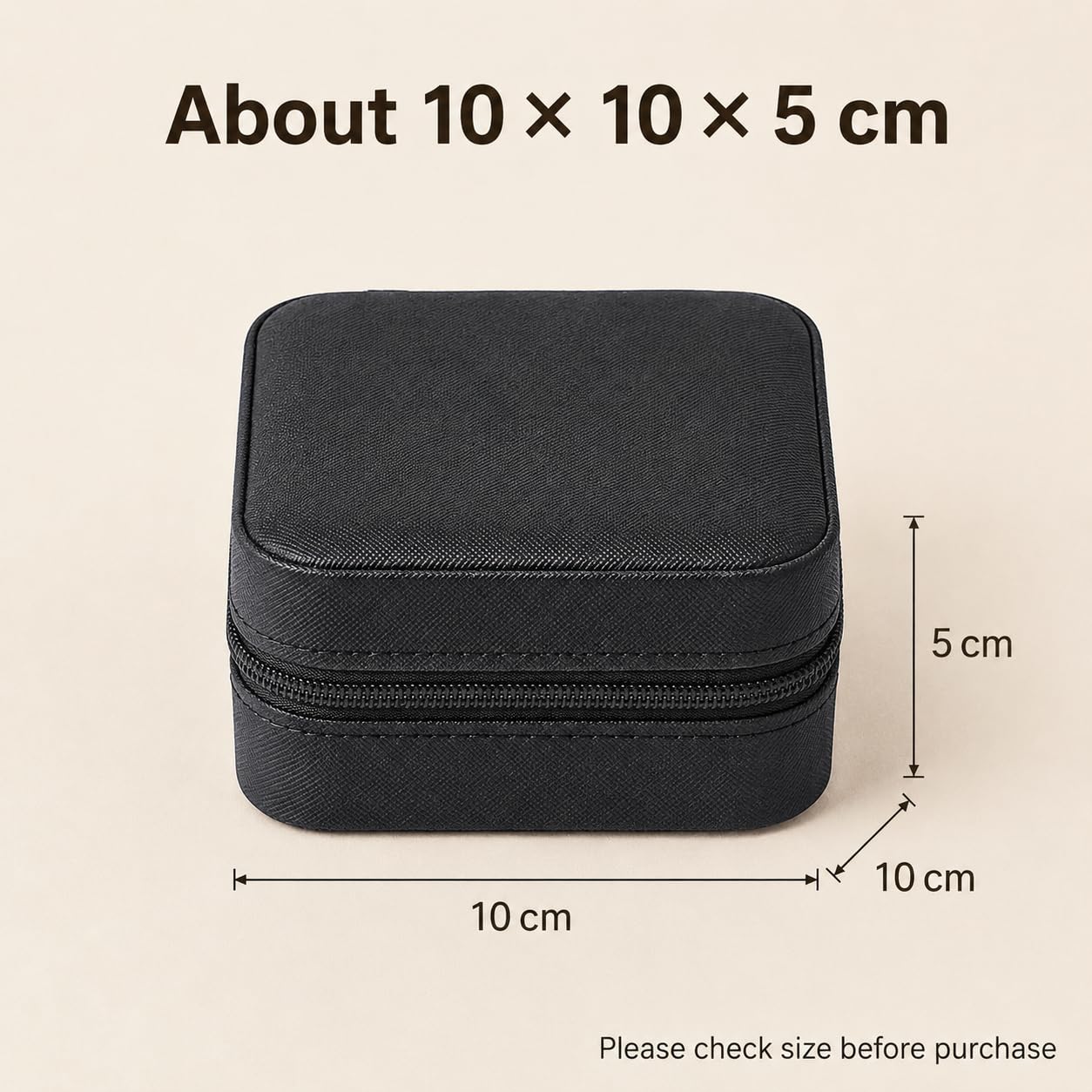 Red Dot Gift Travel Jewelry Box Organizer with Window, Mini Jewelry Case with Zipper, Portable Jewelry Display Storage for Rings, Earrings, Necklaces, Bracelets, and Gifts for Women and Girls - Image 2