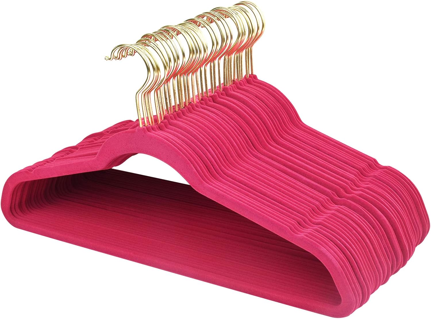 44 cm GoldHook Velvet Suit Hangers with 360 Swivel Gold Hook, Non-Slip Felt Hangers, Ultra-Slim Space-Saving Clothes Hangers, and Sturdy Coat Hangers. - Image 7