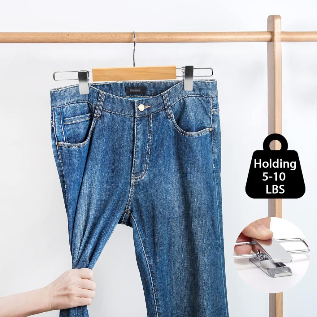 Wooden Pants and Skirt Hangers for jeans and trousers