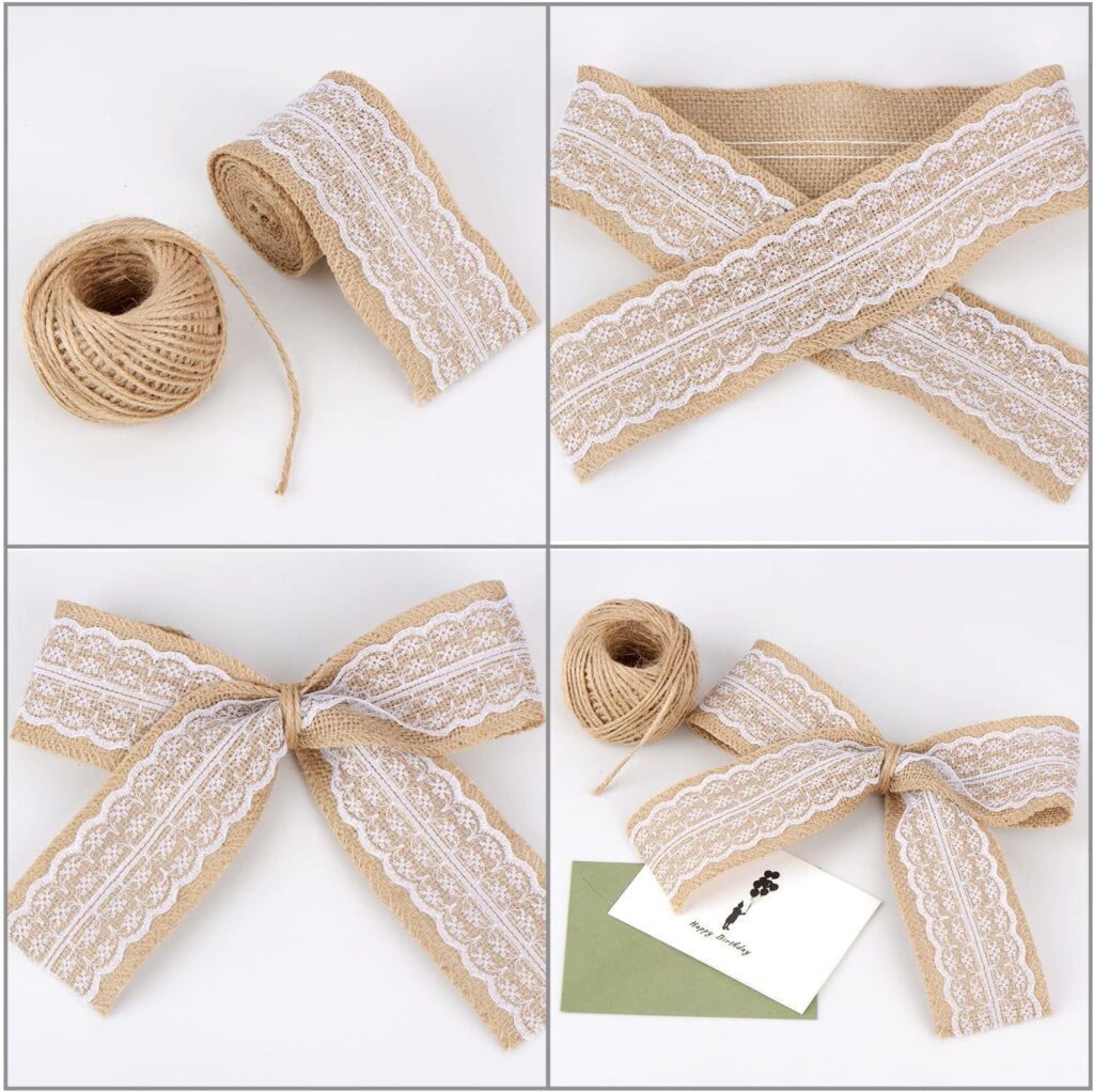 burlap lace ribbon