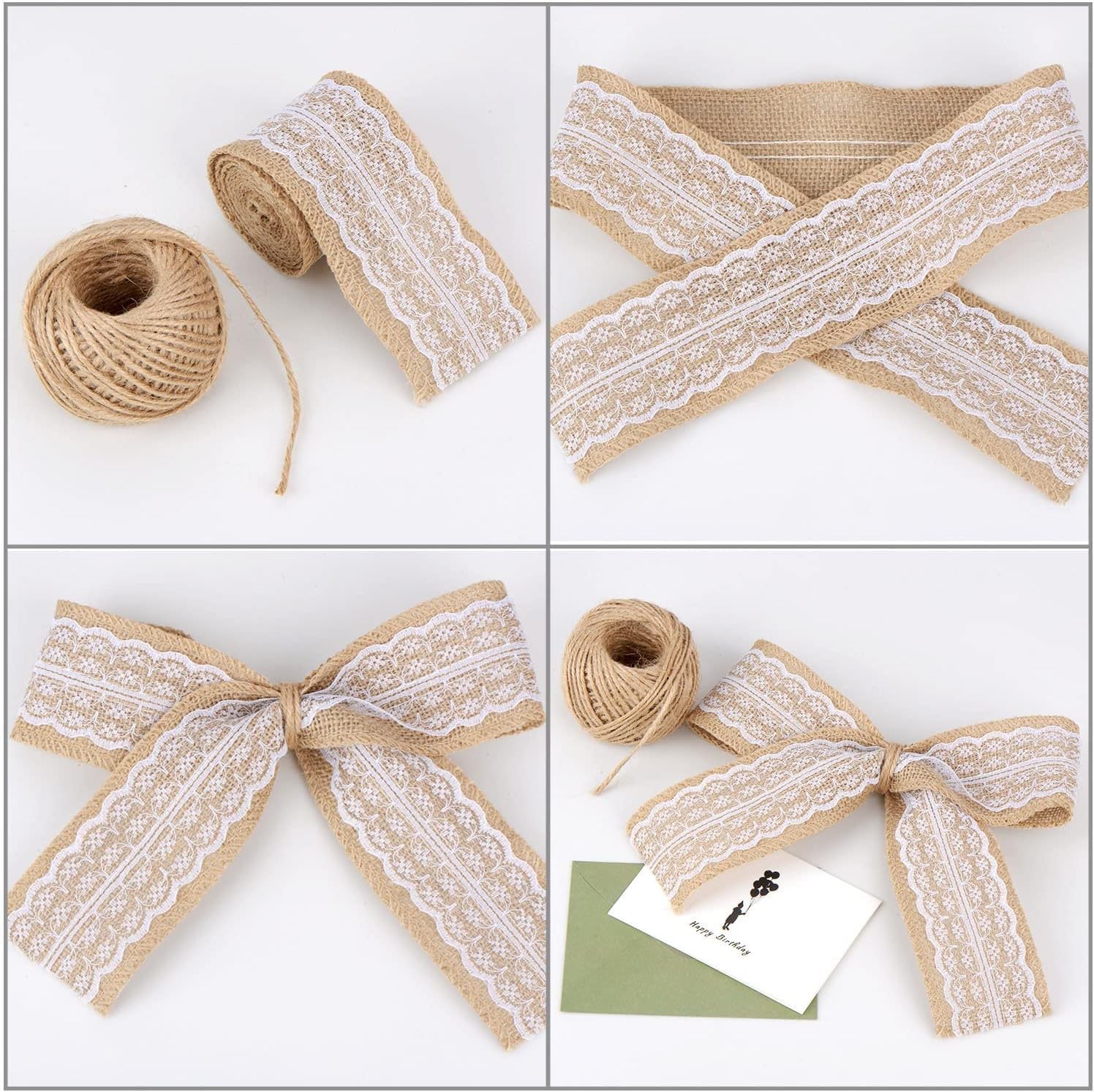 burlap lace ribbon