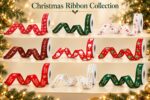 Red Dot Gift Christmas Grosgrain Ribbon (1" / 2.5cm x 25 Yds / 22.8m, 9-Color Options) – Festive Holiday Fabric Roll for Gift Wrapping, Tree Decorating, Bow Making, and Craft Supplies