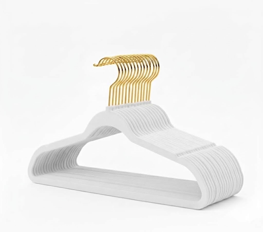 44 cm GoldHook Velvet Suit Hangers with 360 Swivel Gold Hook, Non-Slip Felt Hangers, Ultra-Slim Space-Saving Clothes Hangers, and Sturdy Coat Hangers. - Image 2