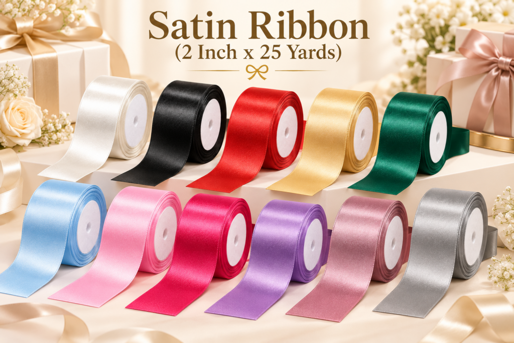 2 Inch Satin Ribbon 25-yard wide ribbon roll