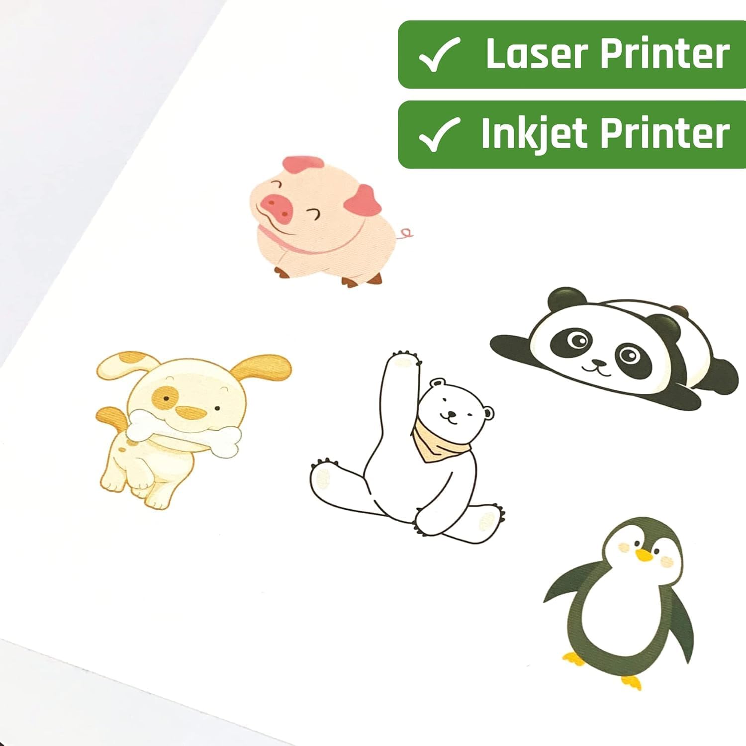 100 Sheets of White Printable Sticker Paper (2 Size Options, 2 Quality Options)—Self-Adhesive Address and Printer Labels for Laser and Inkjet Printers - Image 6
