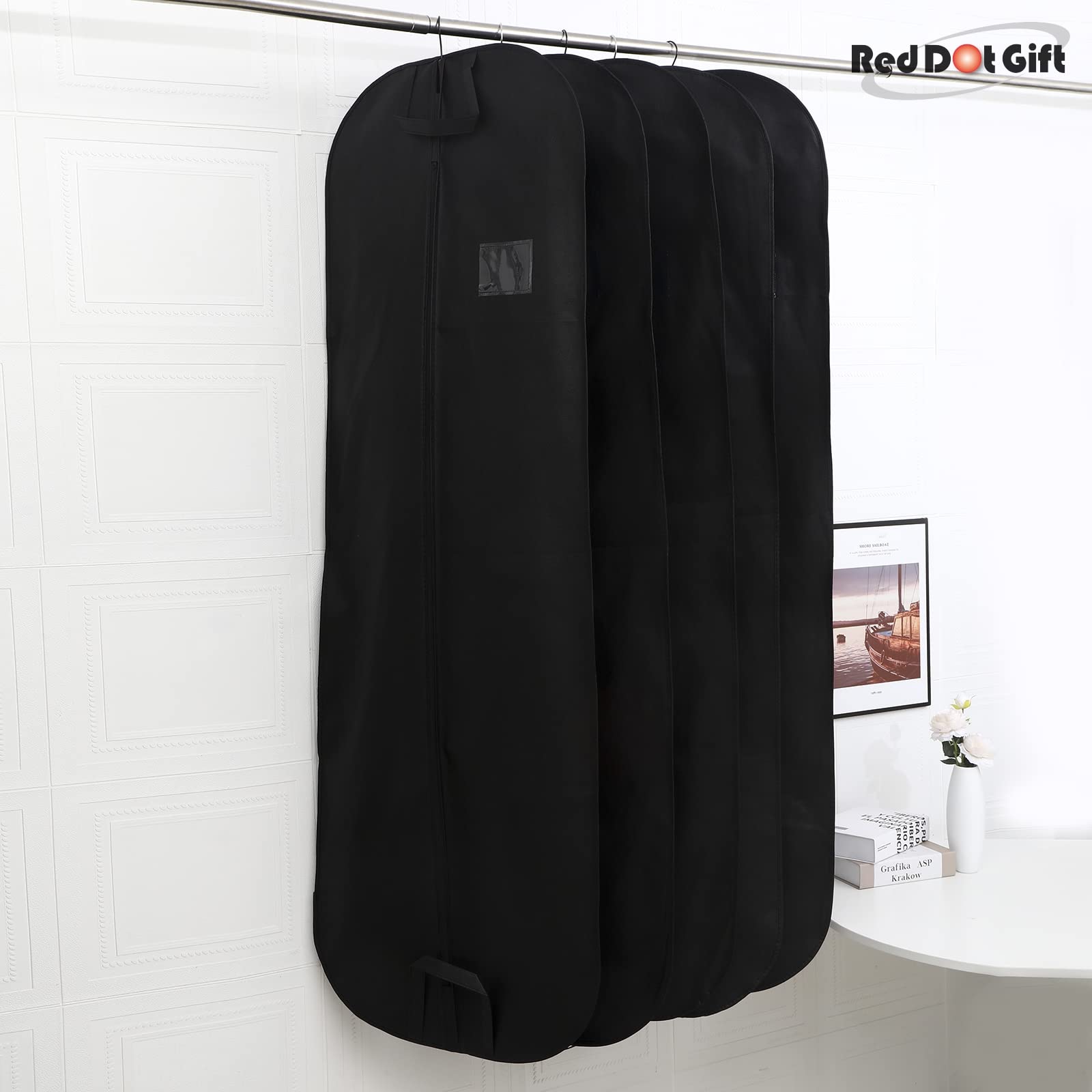 160x55 cm Garment Bag for Clothes Storage – Breathable Non-Woven Dust Cover with Full Zipper - Image 2