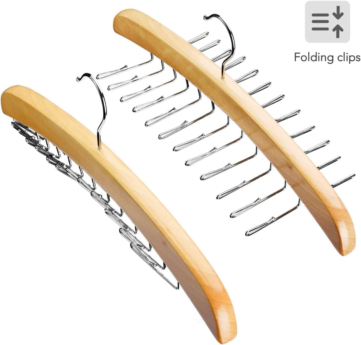 House Day Wooden Tie Rack Hanger (Rotating Twirl Design, 24-Tie Capacity) – Heavy-Duty Belt and Tie Organizer Holder Hook for Closet Storage - Image 6