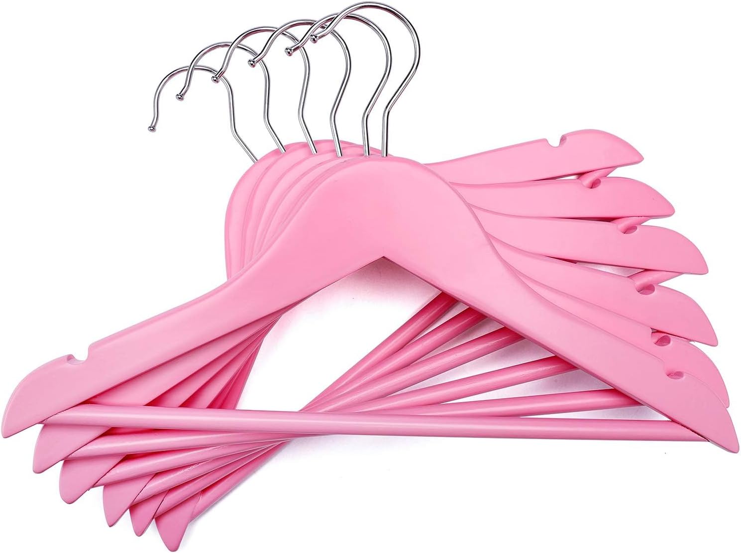 Wooden Kids Hangers (3-Color Options)—Non-Slip Baby and Nursery Hangers with 360° Swivel Hook for Coats, Wooden Hangers, Suits, Pants, and Jackets - Image 3