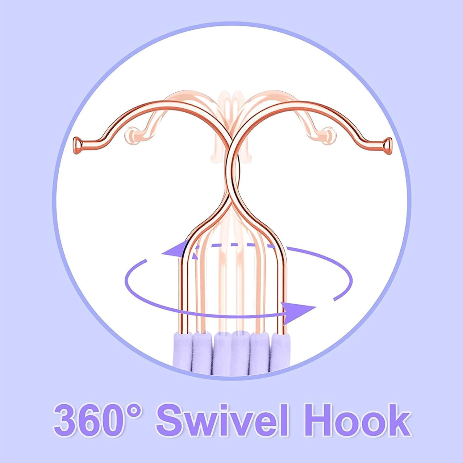 Rose-Gold Hook Baby Velvet Hangers 11-Inch Nursery (9 Color Options) Clothes Hangers Non-Slip Toddler Hangers, 360 Chrome - Image 3
