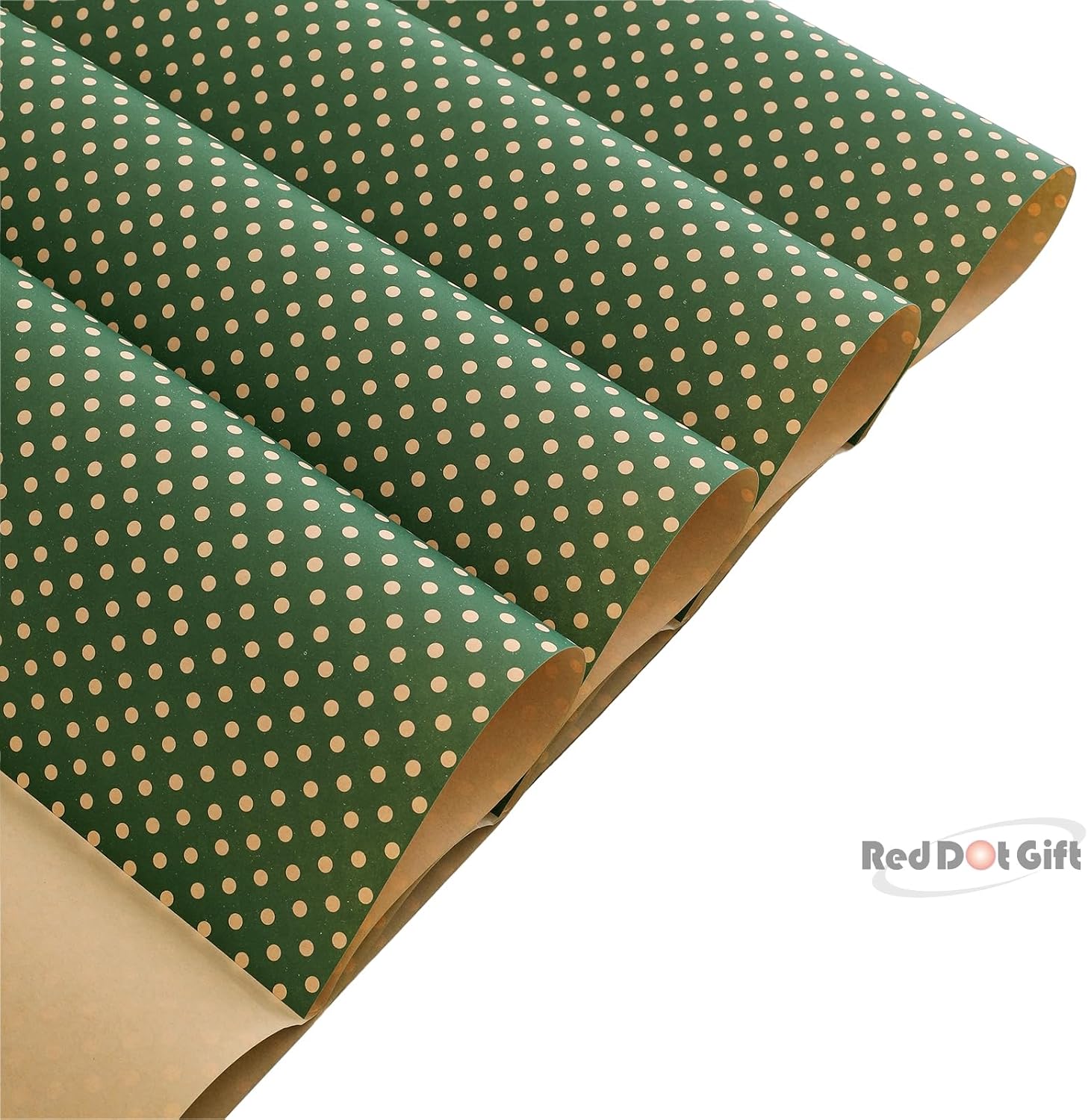 Christmas Small Dot Design Wrapping Paper 70*50cm Christmas Gift Wrapping Paper, Brown Kraft Christmas Wrapping Paper for Christmas,Party,Festive Decorations. - Image 6