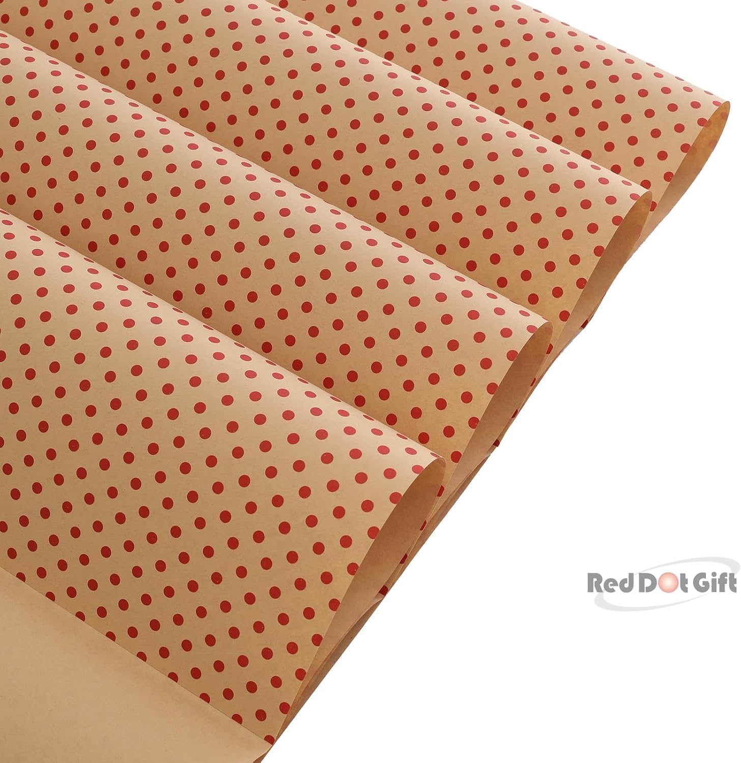 Christmas Small Dot Design Wrapping Paper 70*50cm Christmas Gift Wrapping Paper, Brown Kraft Christmas Wrapping Paper for Christmas,Party,Festive Decorations. - Image 2