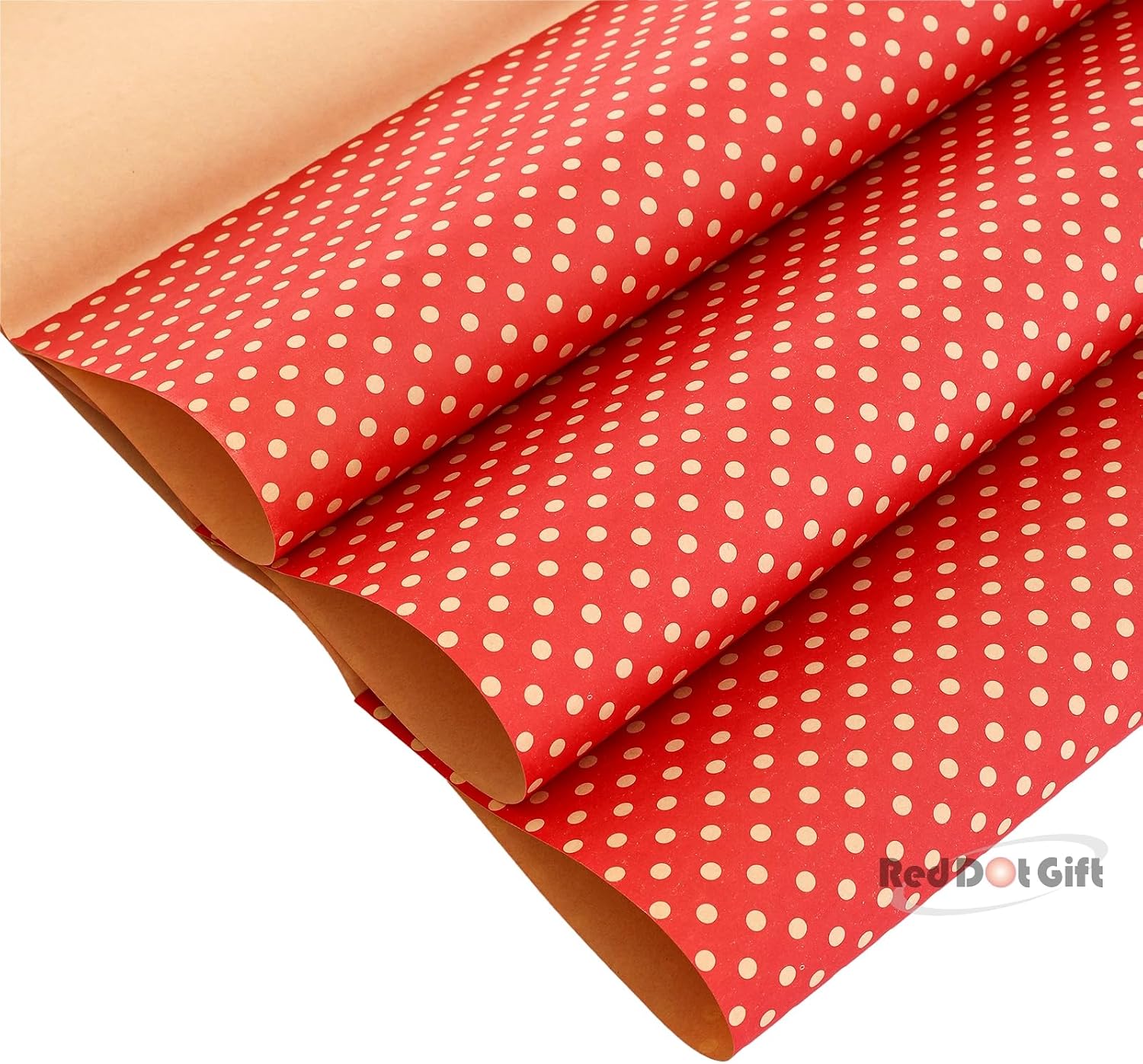 Christmas Small Dot Design Wrapping Paper 70*50cm Christmas Gift Wrapping Paper, Brown Kraft Christmas Wrapping Paper for Christmas,Party,Festive Decorations. - Image 3
