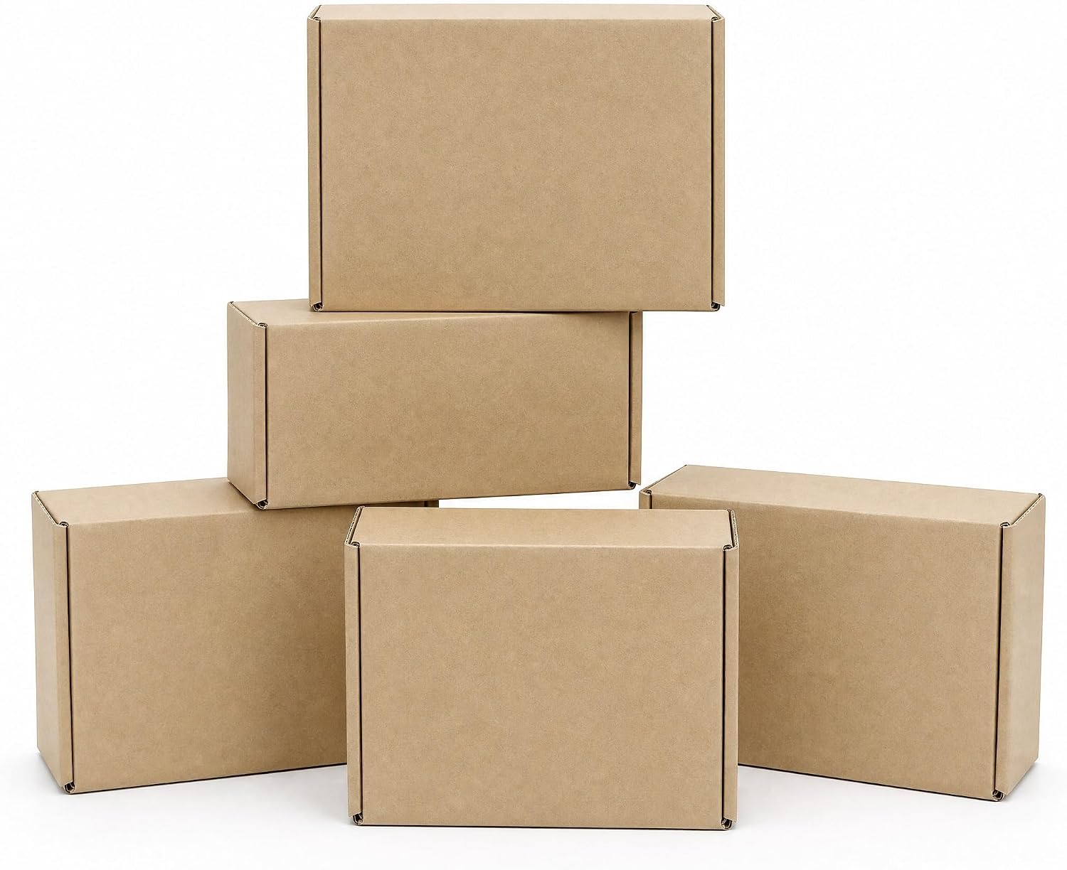 Red Dot Gift Corrugated Mailer Boxes (7-Size Options, Natural Kraft) – Durable Paper Shipping Boxes for Jewelry, Storage, and Packaging