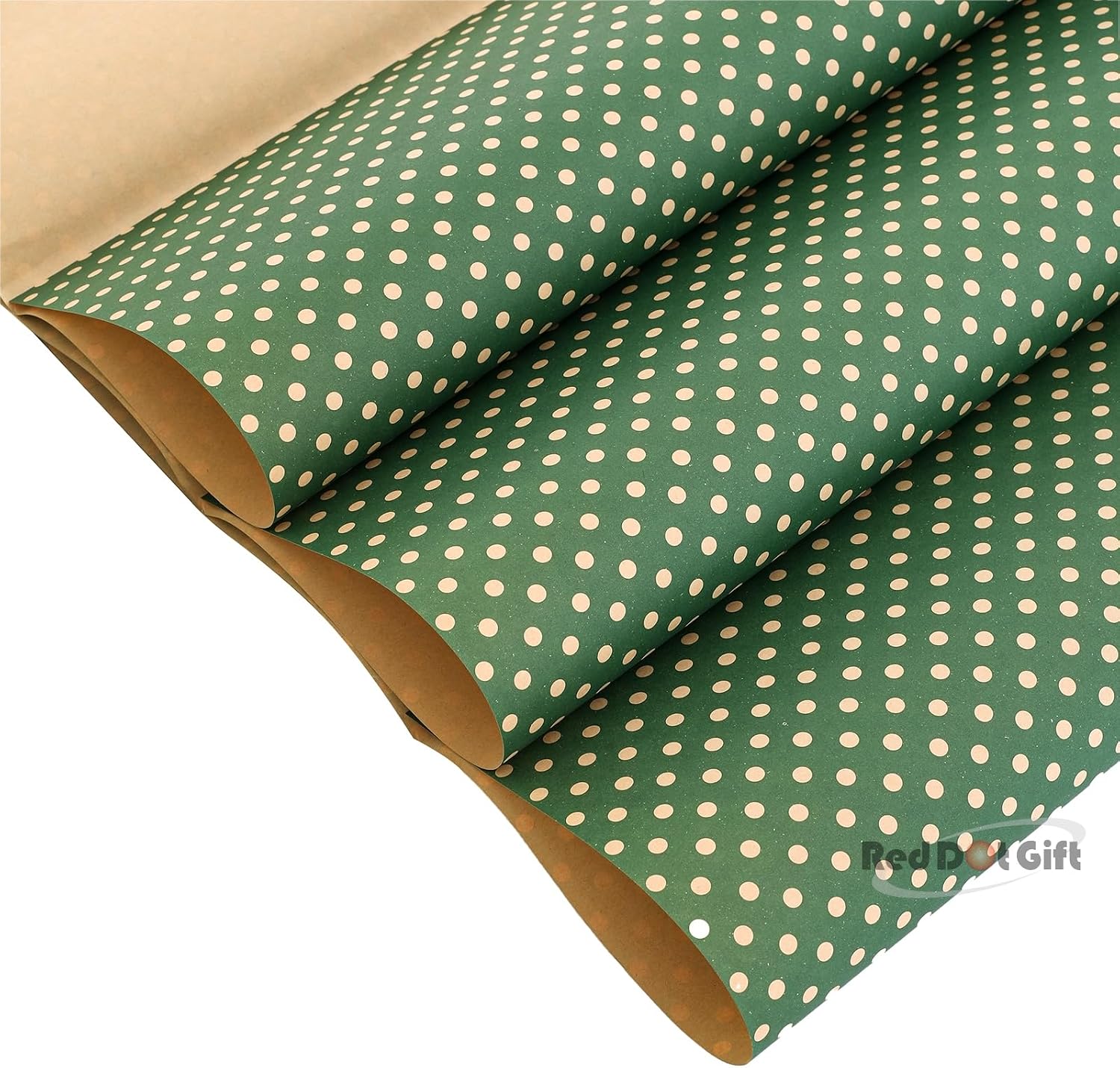 Christmas Small Dot Design Wrapping Paper 70*50cm Christmas Gift Wrapping Paper, Brown Kraft Christmas Wrapping Paper for Christmas,Party,Festive Decorations. - Image 5