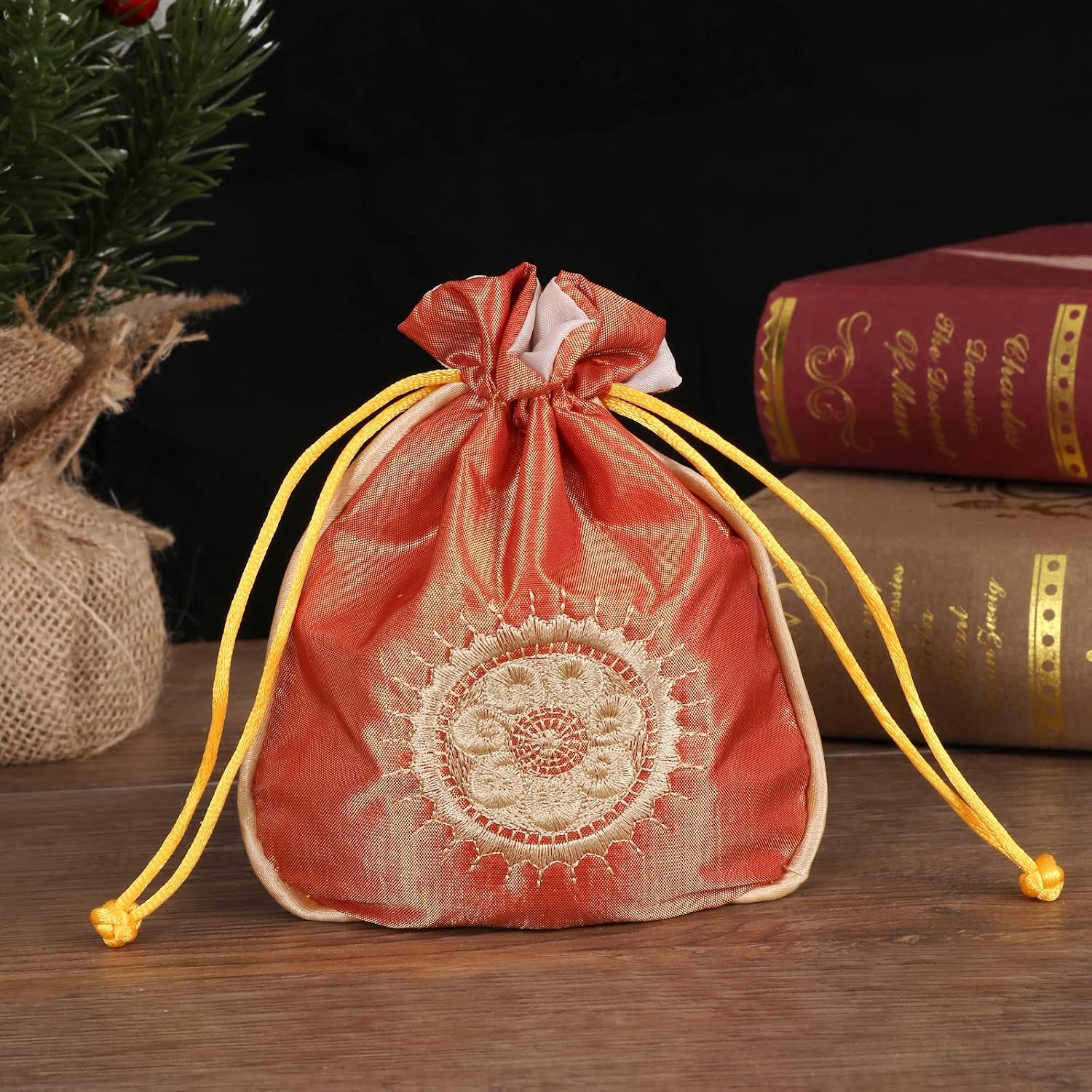Red Dot Gift Satin Drawstring Pouch (13 x 15 cm, 10-Color Options) – Smooth Satin Jewelry and Gift Bag for Everyday Packaging and Presentation - Image 9