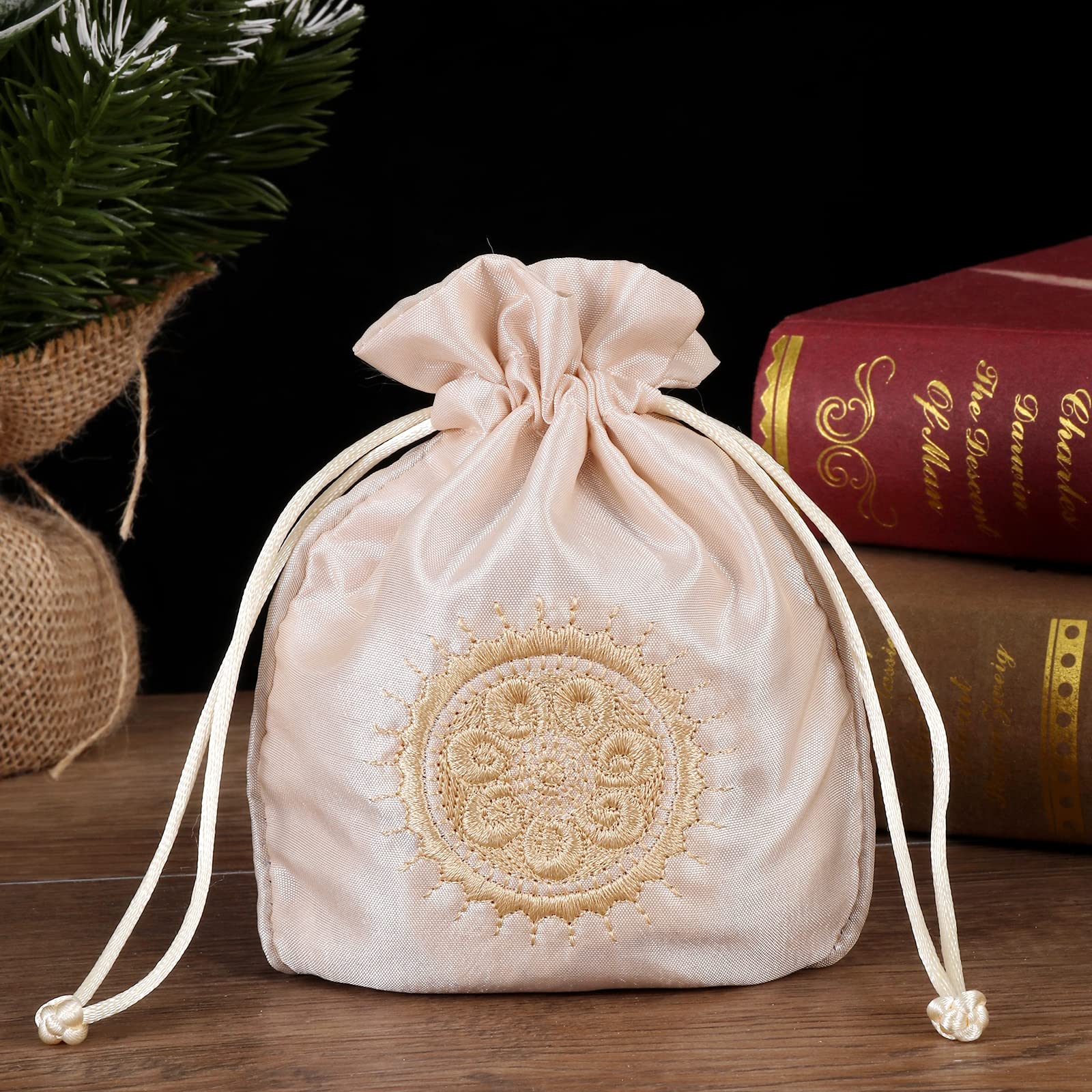 Red Dot Gift Satin Drawstring Pouch (13 x 15 cm, 10-Color Options) – Smooth Satin Jewelry and Gift Bag for Everyday Packaging and Presentation - Image 3