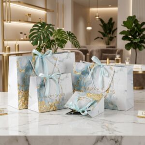 Gift Bags with Bow Ribbon, Portable Paper Gift Bag with Handles, Birthday Gift Bags,Present Bags for Christmas Wedding Party Mothers Day.
