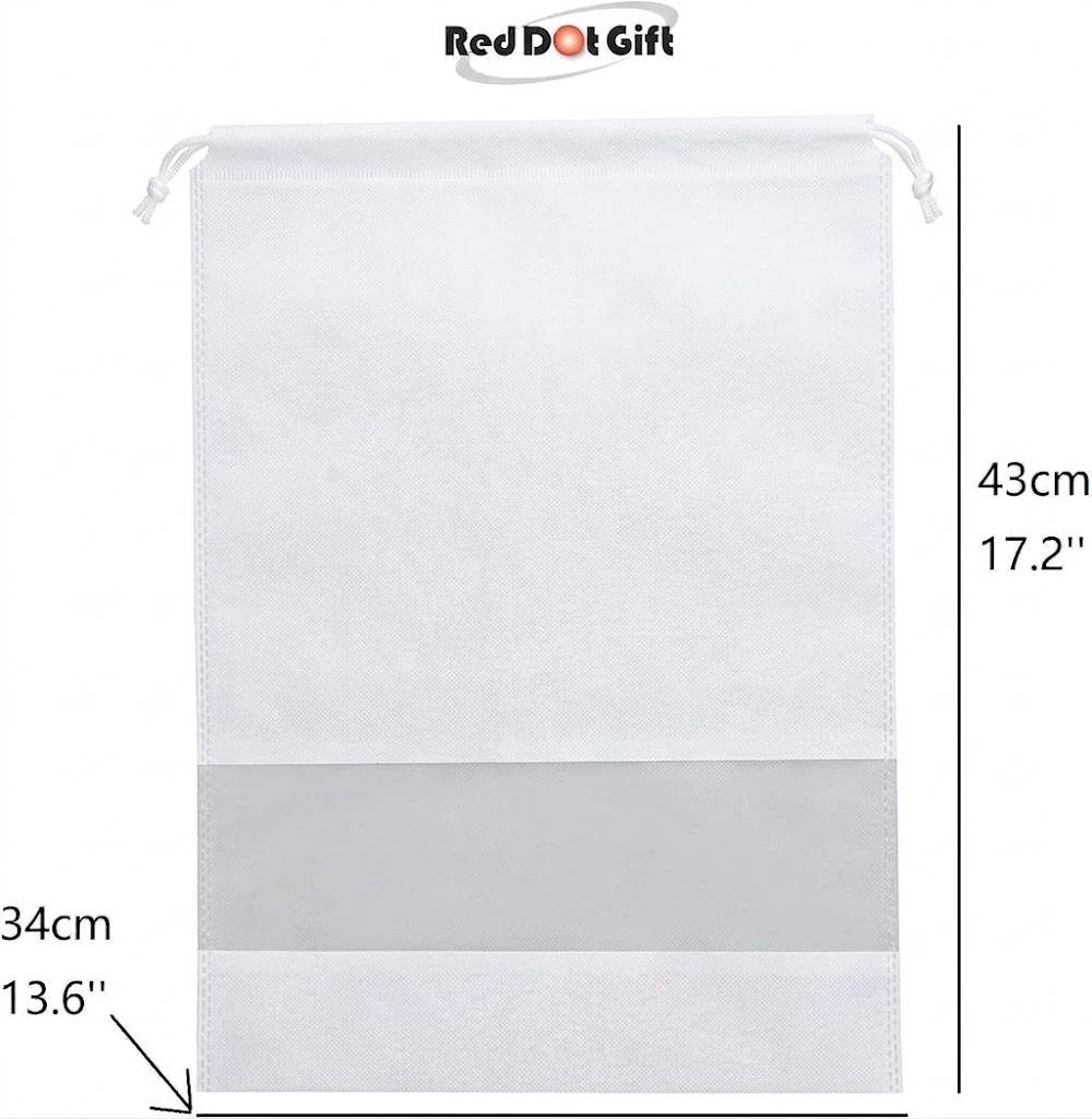 Shoe Bags with Window Design (2 Colors Available), Non-Woven Storage Bags, Shoe Organizers - Image 2