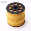 50/100 Yards Yellow Color Suede Cord, Leather Cord, Leather Ribbon 2.6mm x 1.5mm Suede Lace Faux Leather Cord with Roll Spool Beading Craft Thread for Bracelet Necklace Beading DIY Handmade Crafts Thread.