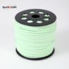 50/100 Yards Light Green Color Suede Cord, Leather Cord, Leather Ribbon 2.6mm x 1.5mm Suede Lace Faux Leather Cord with Roll Spool Beading Craft Thread for Bracelet Necklace Beading DIY Handmade Crafts Thread.