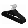 HOUSE DAY Clothes Hangers Velvet Coat Hangers 20 Pack Black Non-Slip Space Saving Hangers Adult Hangers L17.7 D1/4"