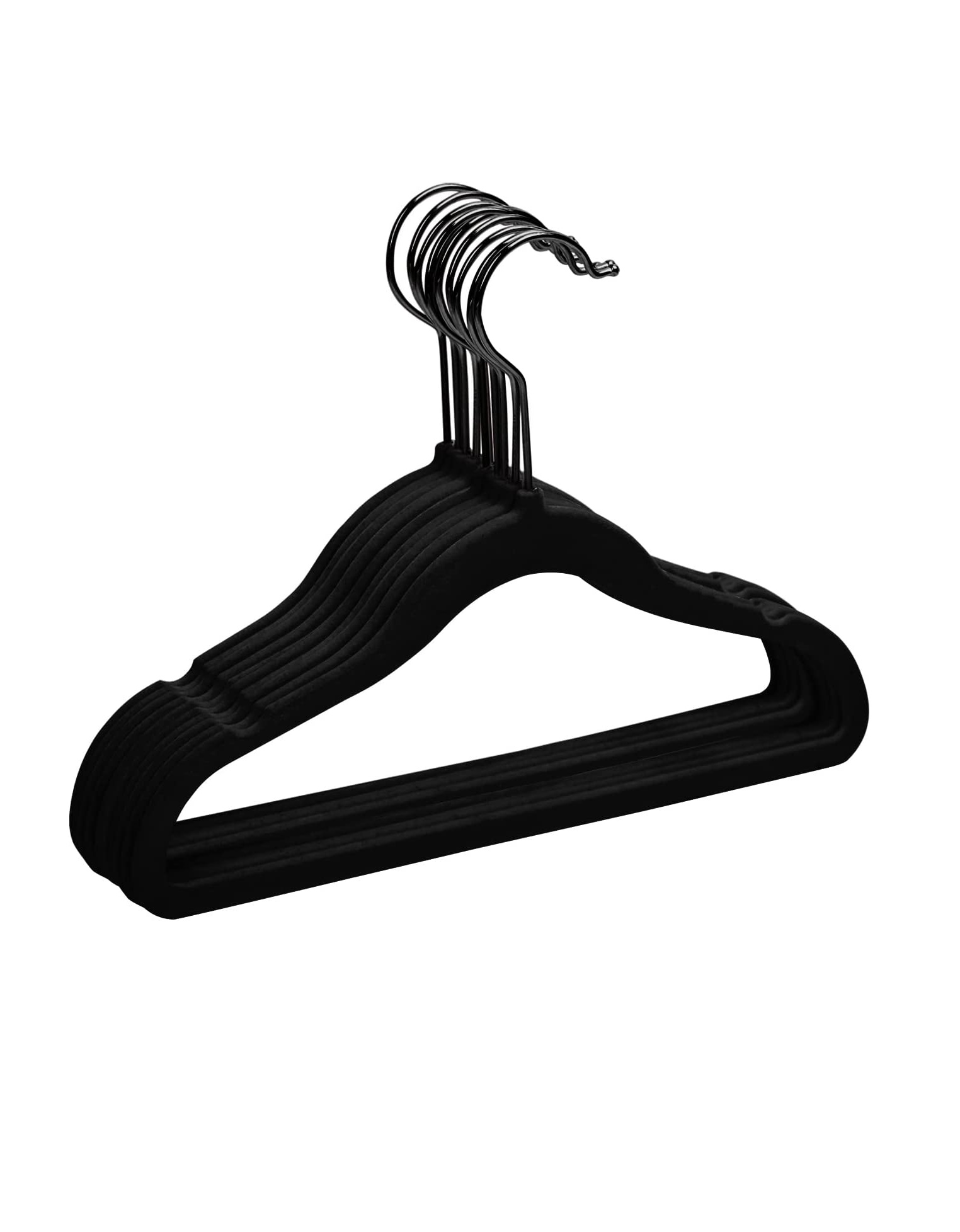 MIZGI Premium Kids Velvet Hangers (Pack of 50) with Black Hooks,Space  Saving Ultra Thin,Non Slip Baby Hangers for Children's Skirt Dress  Pants,Clothes Hangers by (Black/Black) - Red Dot Gift Trading