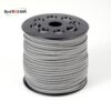 50/100 Yards Grey Color Suede Cord, Leather Cord, Leather Ribbon 2.6mm x 1.5mm Suede Lace Faux Leather Cord with Roll Spool Beading Craft Thread for Bracelet Necklace Beading DIY Handmade Crafts Thread.