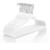Premium Velvet Hangers (Pack of 50) Heavyduty - Non Slip - Velvet Suit Hangers White - Chrome Hooks,Space Saving Clothes Hangers